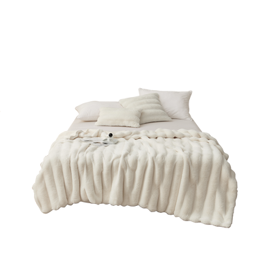 Faux Fur Double-Sided Anti-Static Cushion Blanket