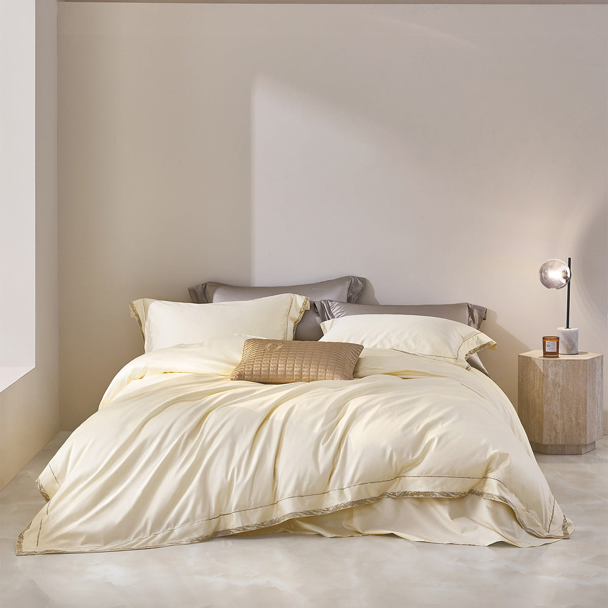 Egyptian Cotton Sateen Bedding Set 4 piece