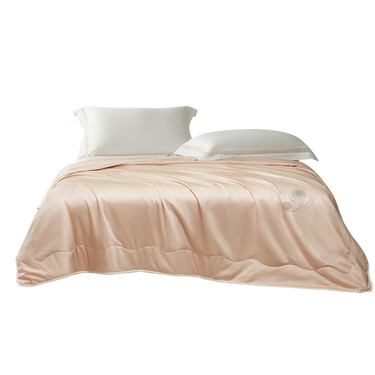 Traceable Embroidered Silk-Filled Cotton Duvet — 3.5 TOG